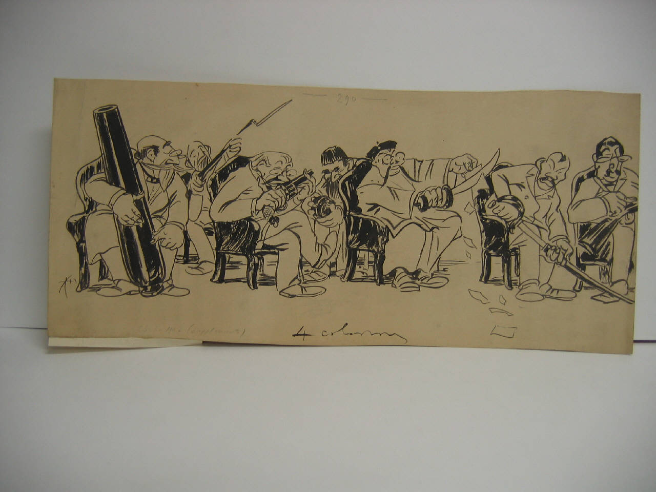 LA CONFERENZA DELL'AJA. (disegno) di Mazza, Aldo (1907/06/30 - )