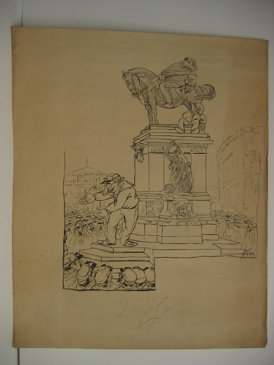 LA COMMISSIONE POPOLARE PEL CENTENARIO DI GARIBALDI. (disegno) di Mazza, Aldo (1907/07/07 - )