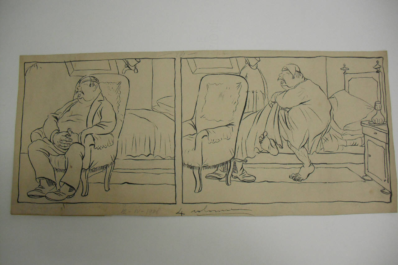 IL PREFETTO VA IN RIPOSO. (disegno) di Mazza, Aldo (1908/04/12 - )