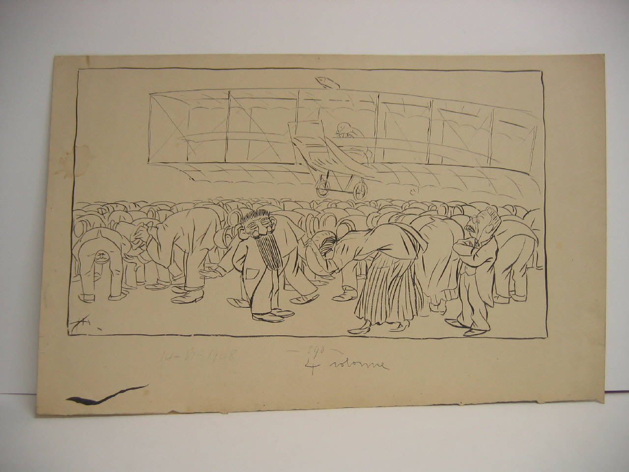 IL VOLO DELL'AEROPLANO. (disegno) di Mazza, Aldo (1908/06/14 - )