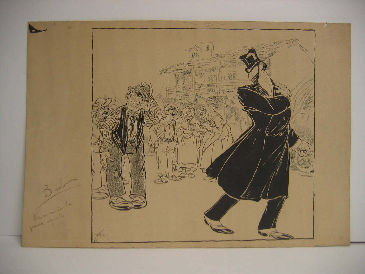 DOPO L'ELEZIONE DI GORGONZOLA. (disegno) di Mazza, Aldo (1908/06/14 - )