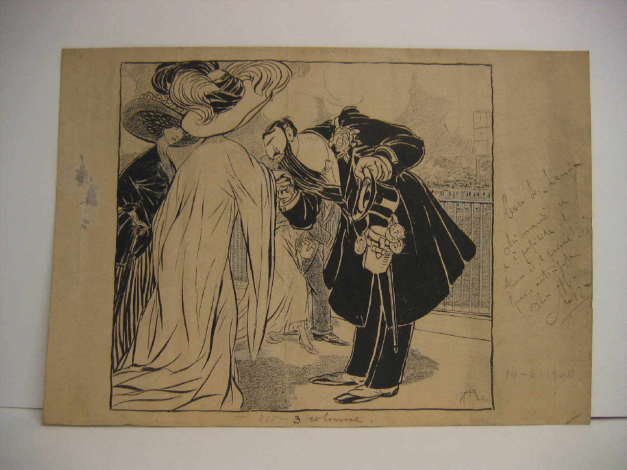 DOPO L'ELEZIONE DI GORGONZOLA. (disegno) di Mazza, Aldo (1908/06/14 - )