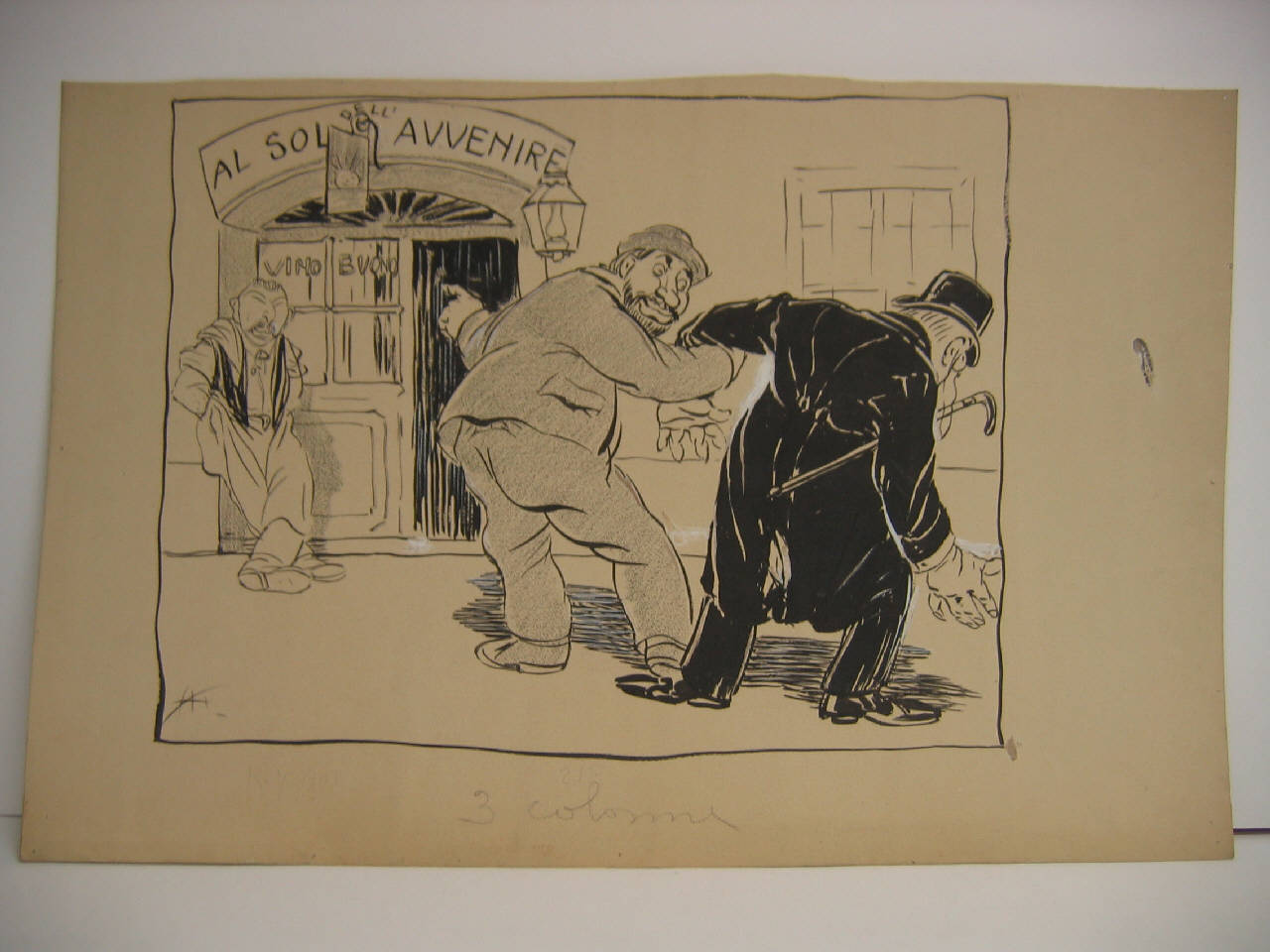 I SOCIALISTI E I PROFESSORI UNIVERSITARI. (disegno) di Mazza, Aldo (1908/07/12 - )