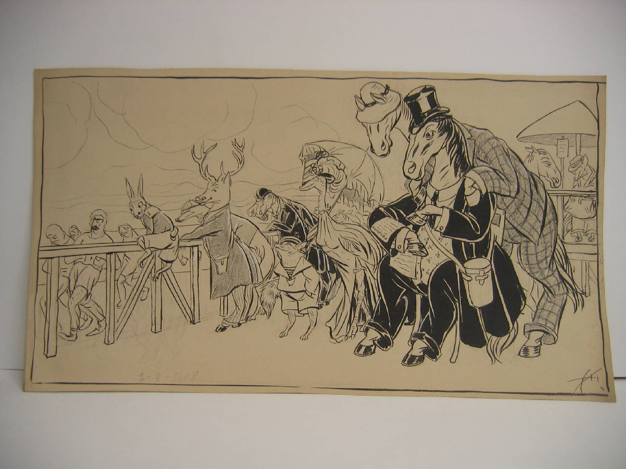 DOPO LA CORSA "MARATONA" - L'AVVENIRE DI SAN SIRO. (disegno) di Mazza, Aldo (1908/08/02 - )