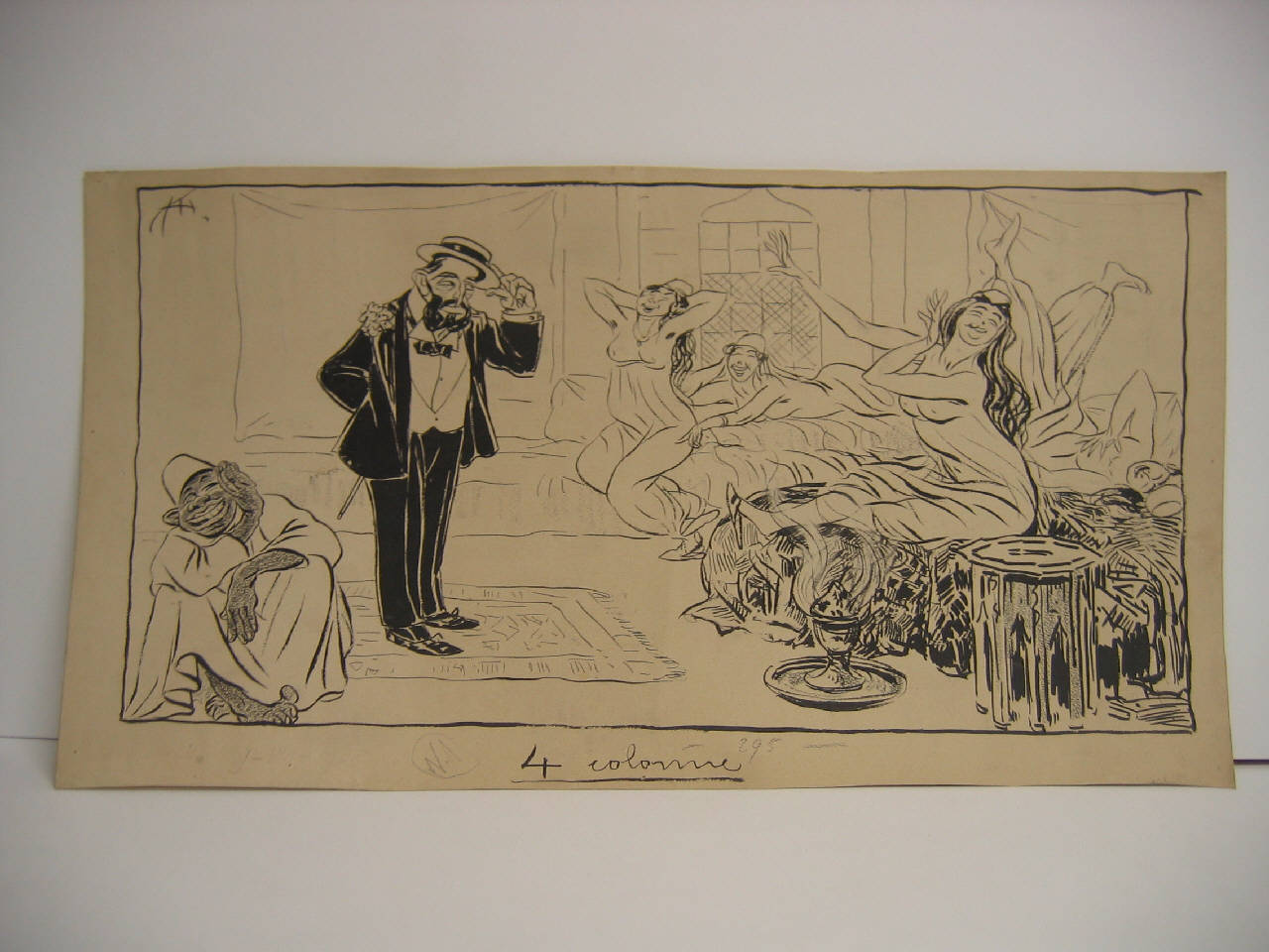 MINESTRONE - ATTO III - LA COSTITUZIONE IN TURCHIA NELL'HAREM. (disegno) di Mazza, Aldo (1908/08/09 - )