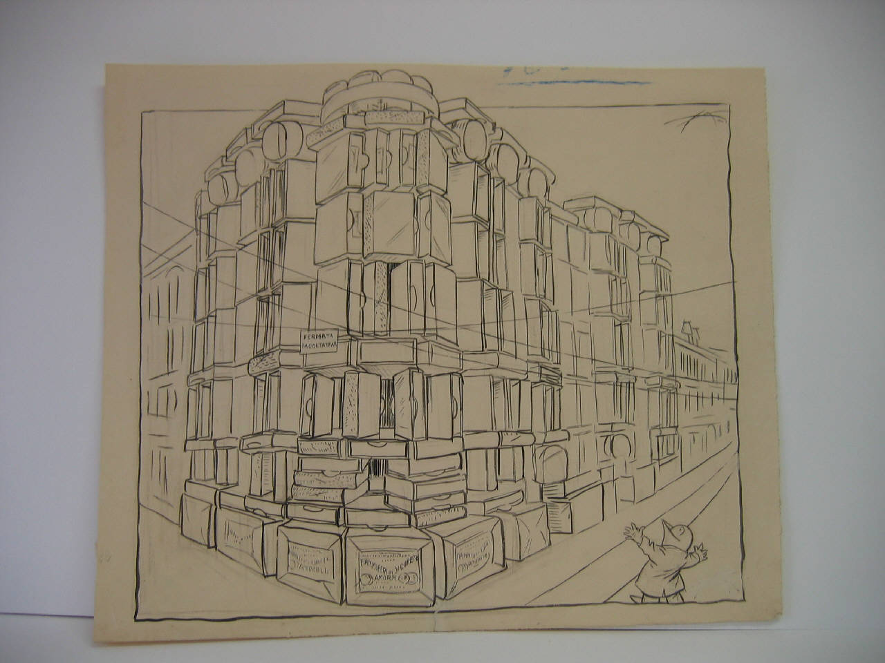 LA CRISI DEGLI ALLOGGI (VIGNETTA DI PASQUA) (disegno) di Mazza, Aldo (1922/03/26 - )