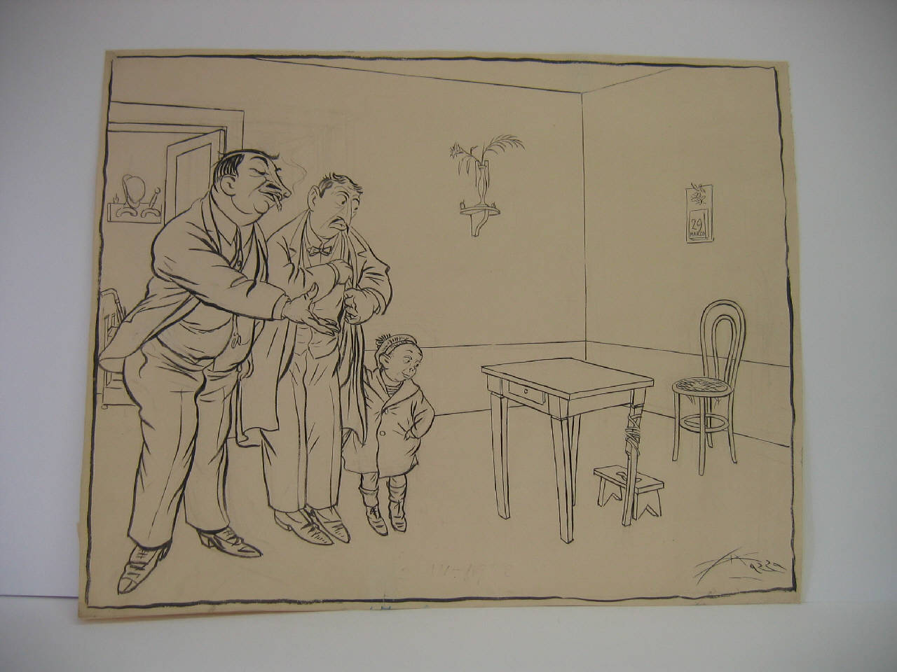 UN TRASLOCO STILE 1922 (disegno) di Mazza, Aldo (1922/04/02 - )