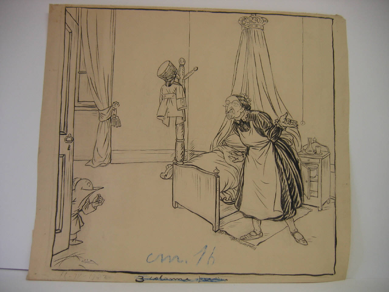 LE ONORANZE ALL'OSPITE IGNOTO nel Palazzo Ex Reale. (disegno) di Mazza, Aldo (1922/04/16 - )