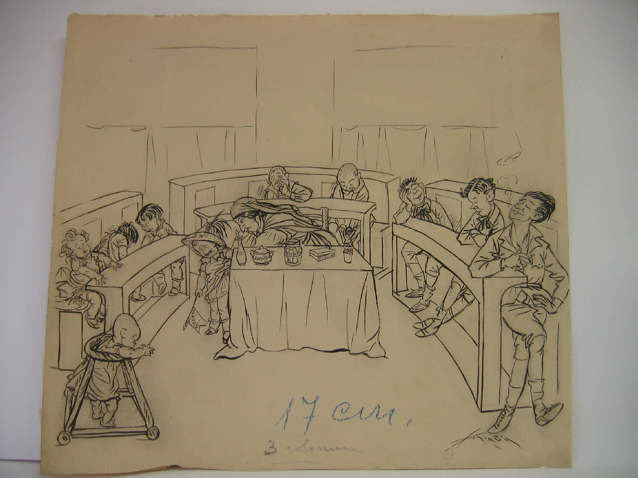 LA VERA QUESTIONE DEI MINORENNI. (disegno) di Mazza, Aldo (1922/06/11 - )