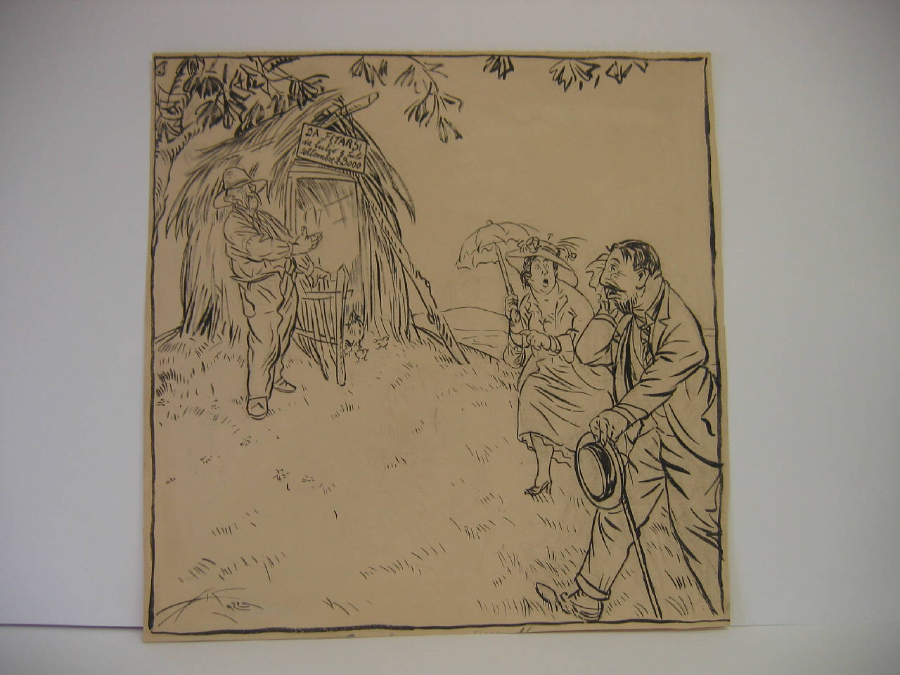 ALLA RICERCA DELLA VILLEGGIATURA. (disegno) di Mazza, Aldo (1922/06/18 - )