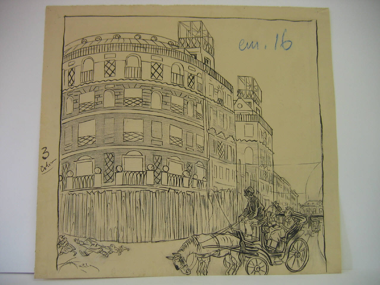 EDILIZIA MILANESE (stile Filippetti I) (disegno) di Mazza, Aldo (1922/07/09 - )