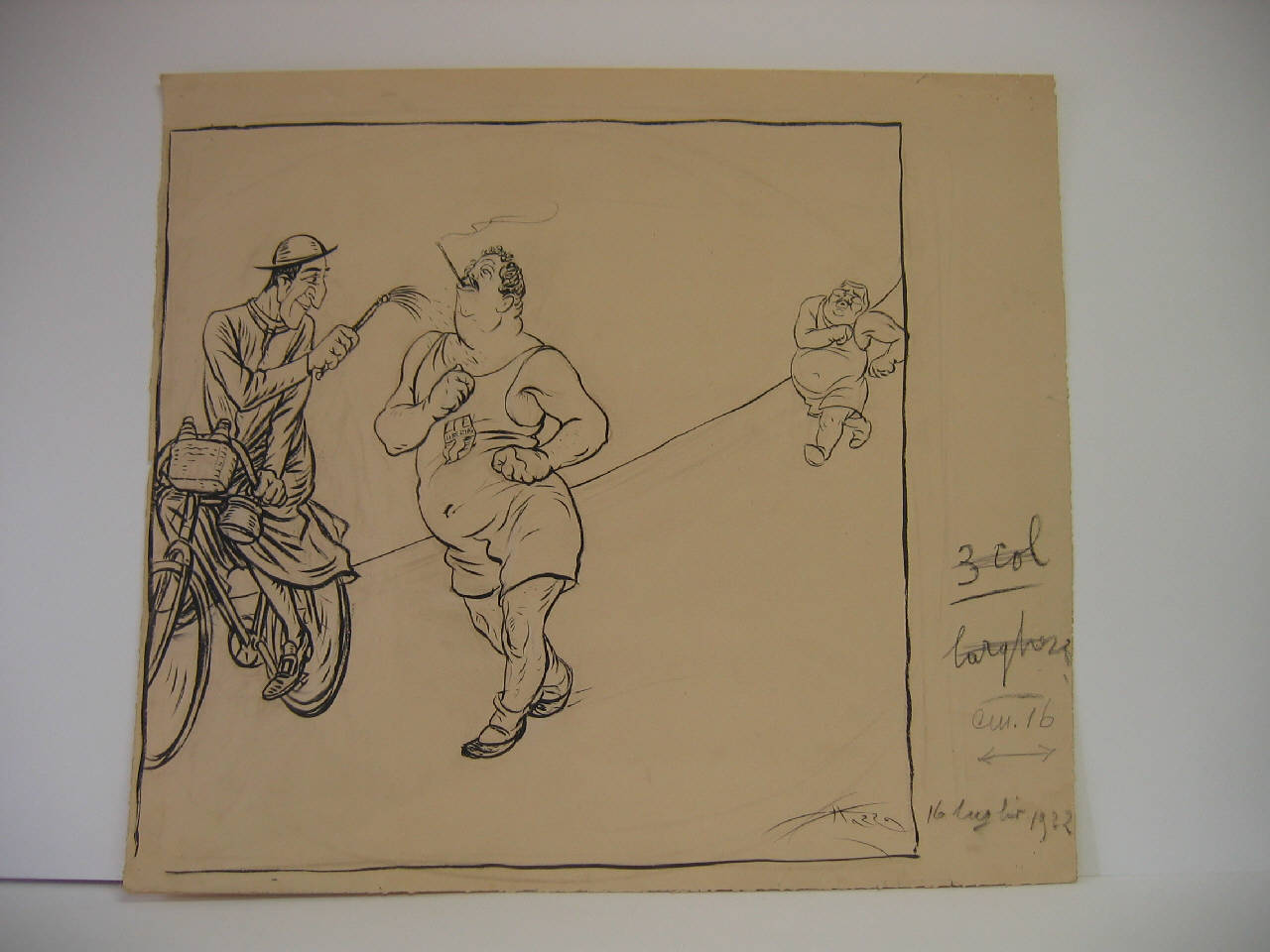 PODISMO PARLAMENTARE (ultime gare). (disegno) di Mazza, Aldo (1922/07/23 - )