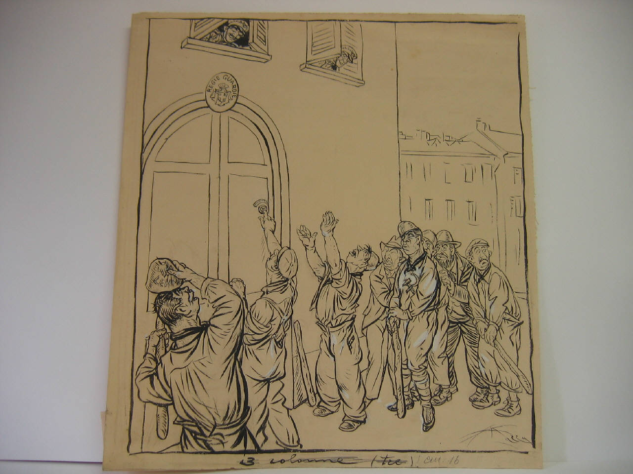 STRATEGIA COMUN-SOCIAL-COLLABORAZIONISTA. (disegno) di Mazza, Aldo (1922/08/13 - )