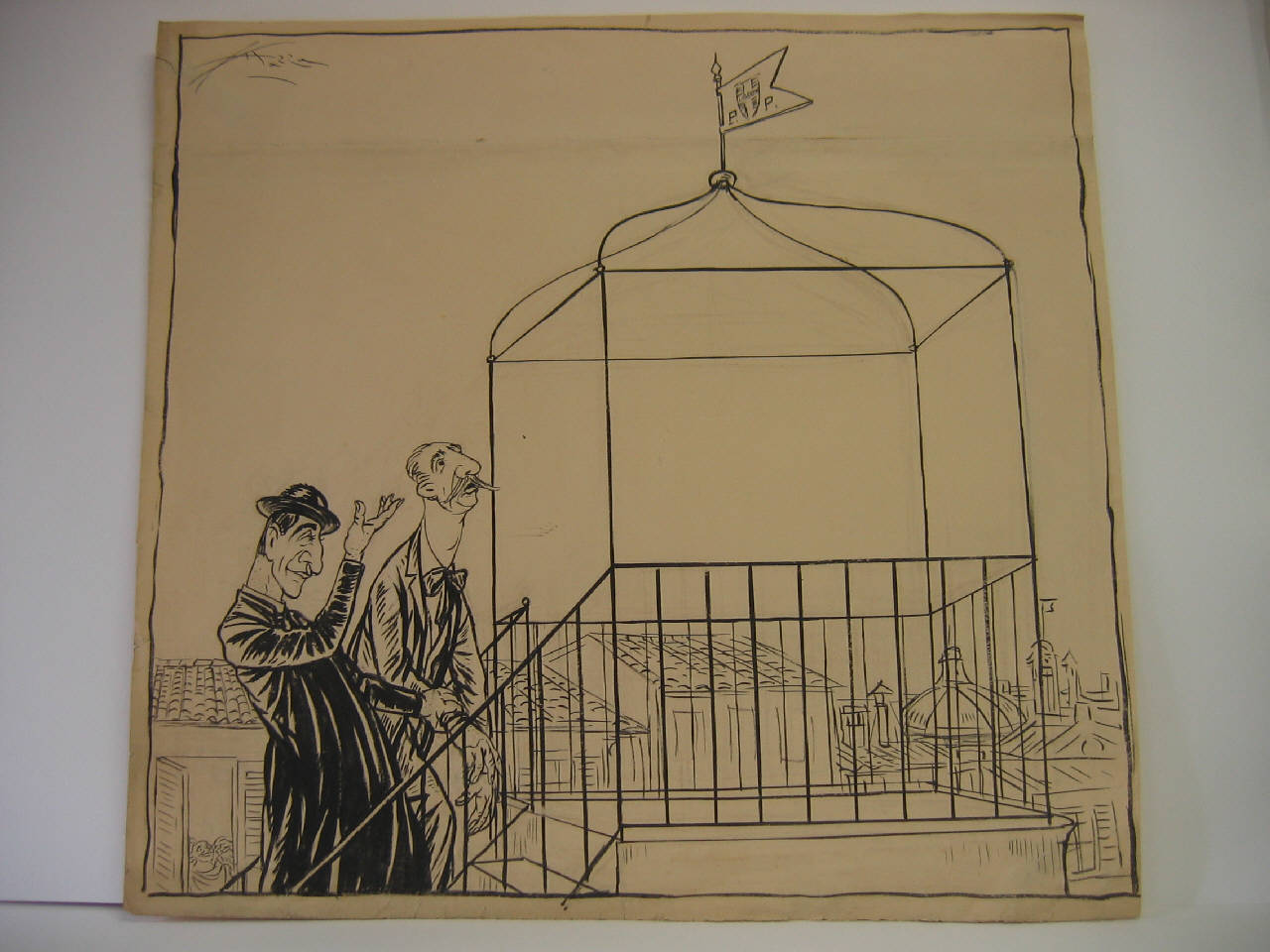 MIGLIOLI SARA' ESPULSO DAL P.P.? (disegno) di Mazza, Aldo (1922/10/01 - )