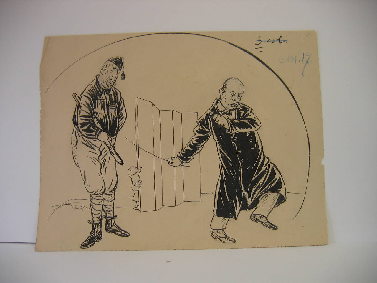 CAMICIA NERA E PALAMIDONE ovvero IL NUOVO MINISTERO. (disegno) di Mazza, Aldo (1922/10/22 - )