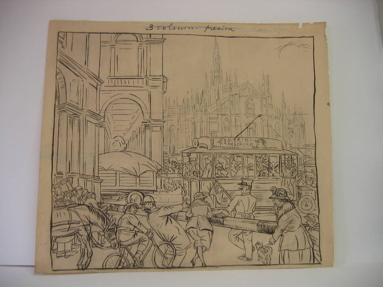 LA QUESTIONE DEI PASSAGGI A LIVELLO. (disegno) di Mazza, Aldo (1922/10/22 - )