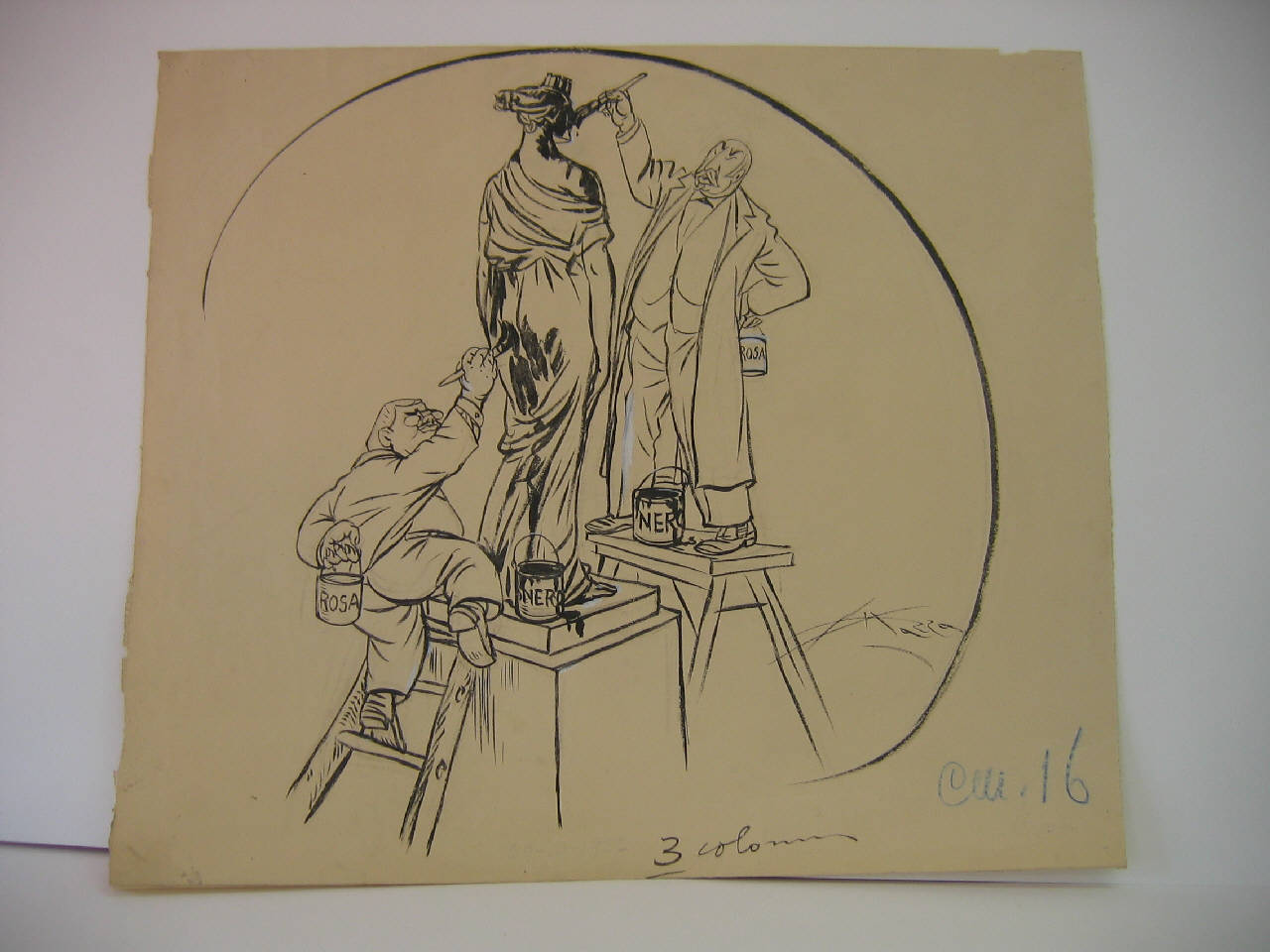 I DUE DISCORSI. (disegno) di Mazza, Aldo (1922/10/29 - )