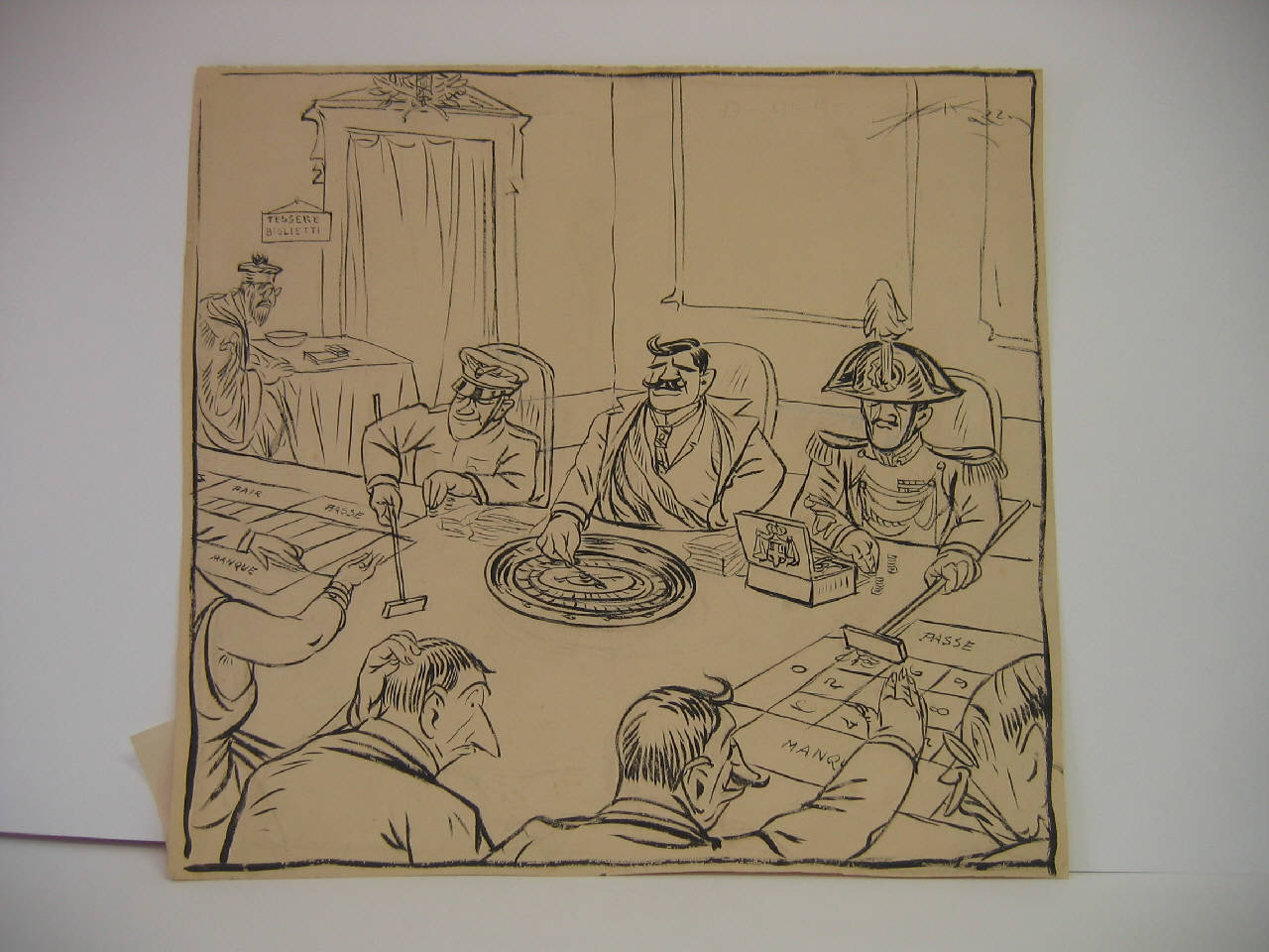 LA REGOLAMENTAZIONE DEL GIUOCO. (disegno) di Mazza, Aldo (1922/12/17 - )