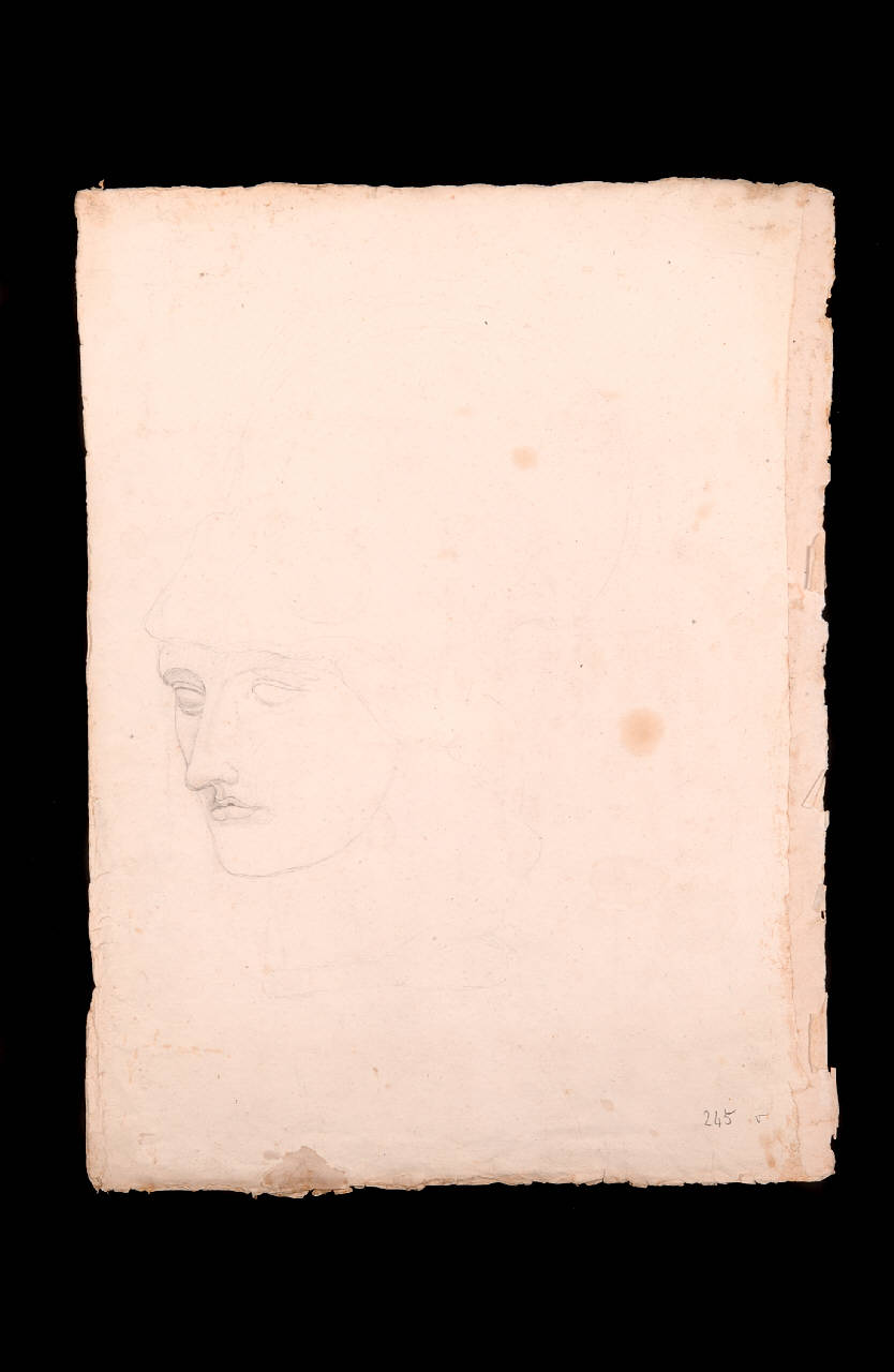 Studio di testa di donna (disegno) - ambito italiano (prima metà sec. XIX)