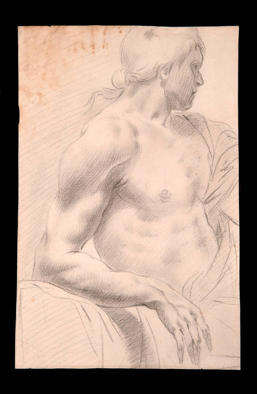 Studio di figura maschile (disegno) - ambito lombardo (sec. XVIII)