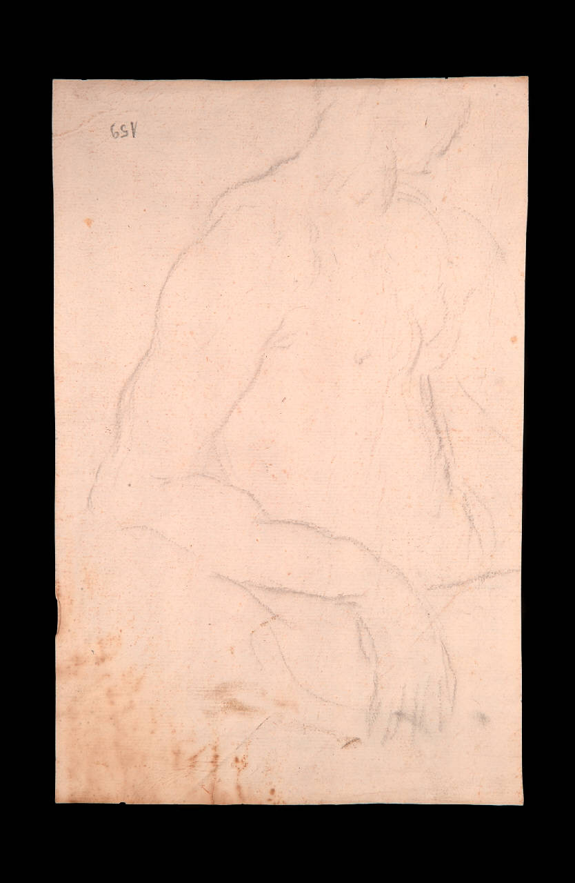 Studio di figura maschile (disegno) - ambito lombardo (sec. XVIII)