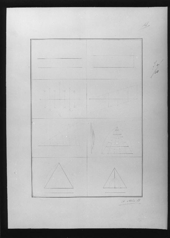 STUDIO DI ELEMENTI GEOMETRICI (disegno) di Clerici Raffaele (n. 18) ? (ultimo quarto sec. XIX)