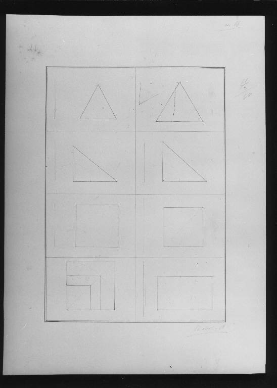 STUDIO DI ELEMENTI GEOMETRICI (disegno) di Clerici Raffaele (n. 18) ? (ultimo quarto sec. XIX)
