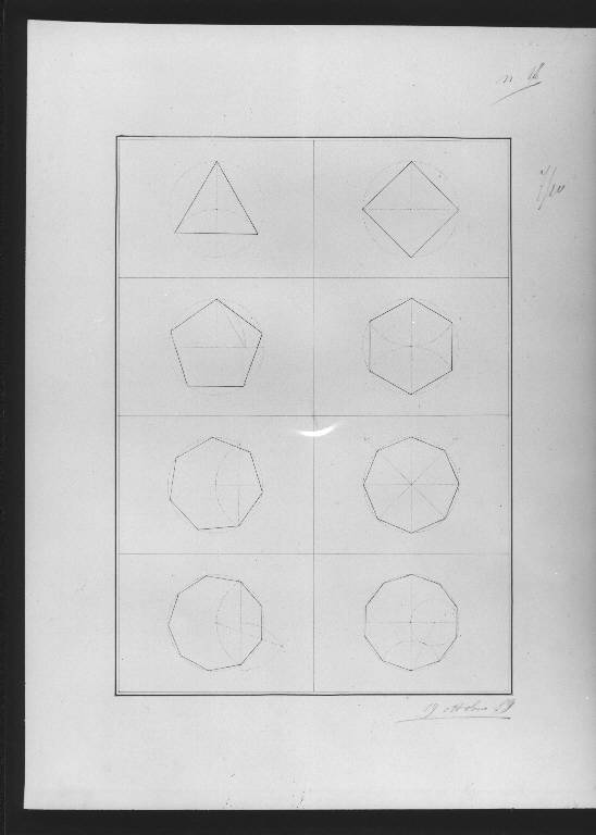 STUDIO DI ELEMENTI GEOMETRICI (disegno) di Clerici Raffaele (n. 18) ? (ultimo quarto sec. XIX)
