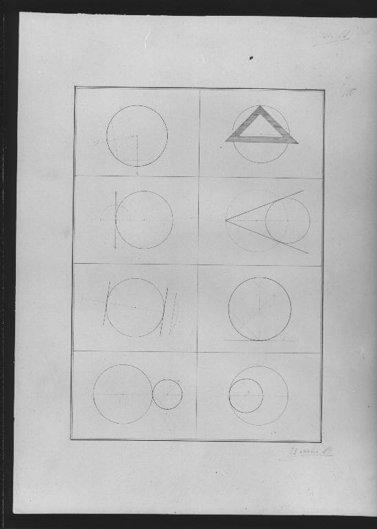 STUDIO DI ELEMENTI GEOMETRICI (disegno) di Clerici Raffaele (n. 18) ? (ultimo quarto sec. XIX)