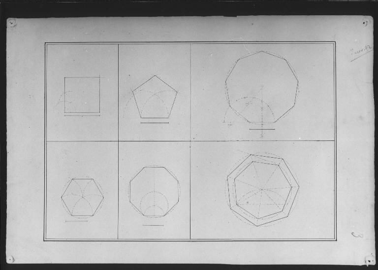 STUDIO DI ELEMENTI GEOMETRICI (disegno) (ultimo quarto sec. XIX)