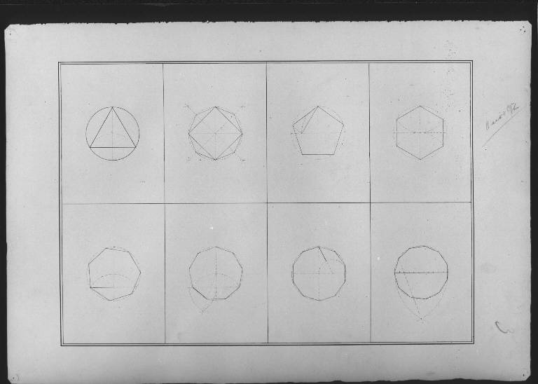 STUDIO DI ELEMENTI GEOMETRICI (disegno) (ultimo quarto sec. XIX)