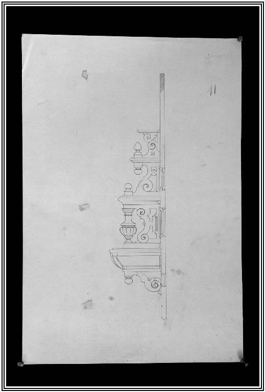 STUDIO DI ORNATO (disegno) di Bernasconi, Carlo (fine sec. XIX)