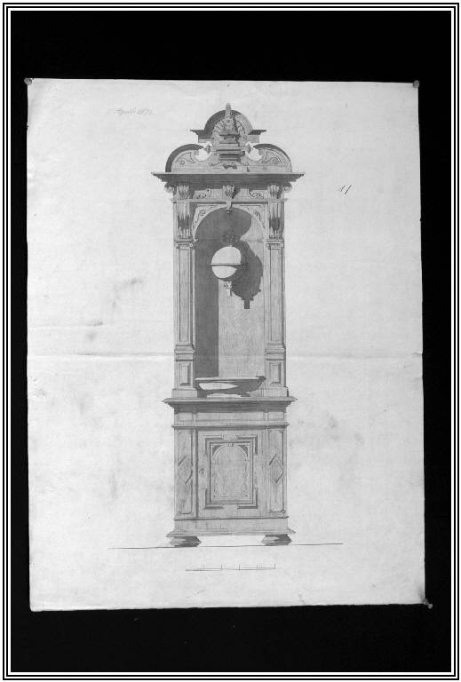 STUDIO DI ORNATO ARCHITETTONICO (disegno) di Bernasconi, Carlo (fine sec. XIX)