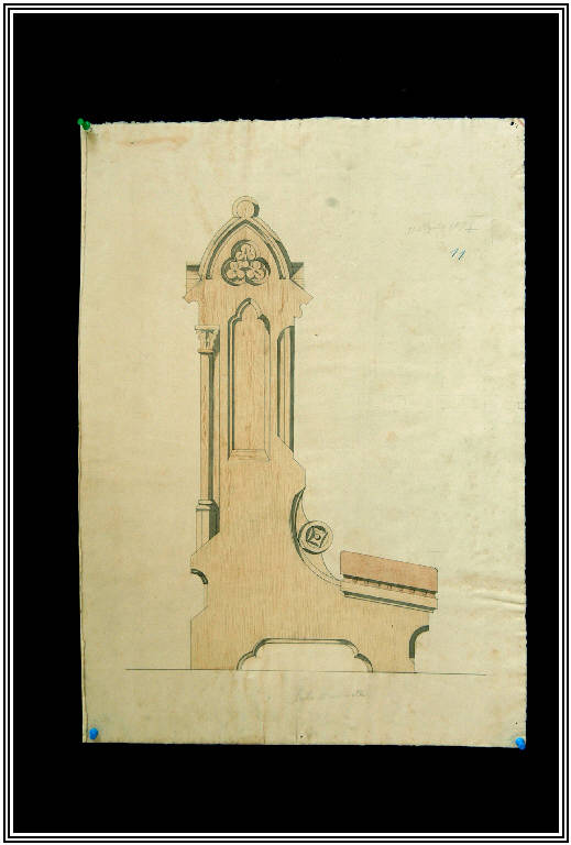 STUDIO DI ORNATO (disegno) di Bernasconi, Carlo (fine sec. XIX)