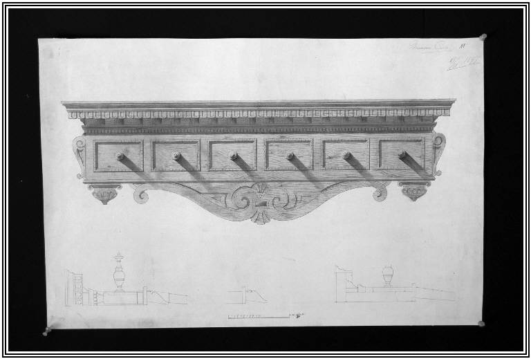 STUDIO DI ORNATO (disegno) di Bernasconi, Carlo (fine sec. XIX)