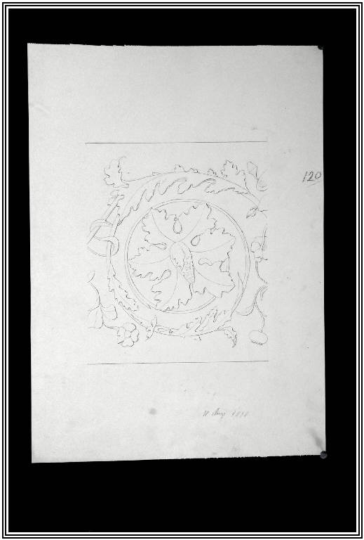 STUDIO DI ORNATO (disegno) di Moretti Carlo (fine sec. XIX)