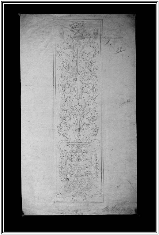 STUDIO DI ORNATO (disegno) di Pellegatta Ugo fu Luigi (fine sec. XIX)