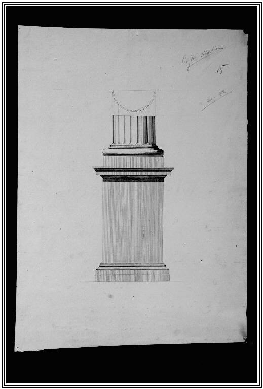 STUDIO DI ORNATO ARCHITETTONICO (disegno) di Rizzi Martino (fine sec. XIX)