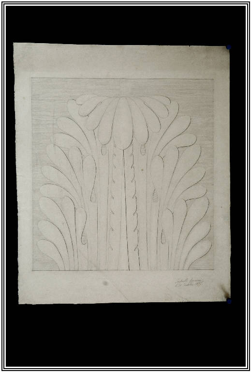 STUDIO DI ORNATO (disegno) di Sartorelli Giovanni (fine sec. XIX)