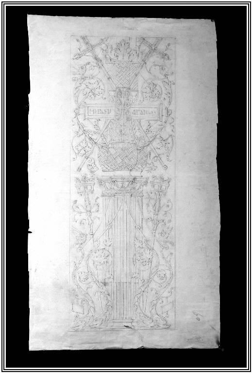 STUDIO DI ORNATO (disegno) di Dell'Erba Carlo (fine sec. XIX)