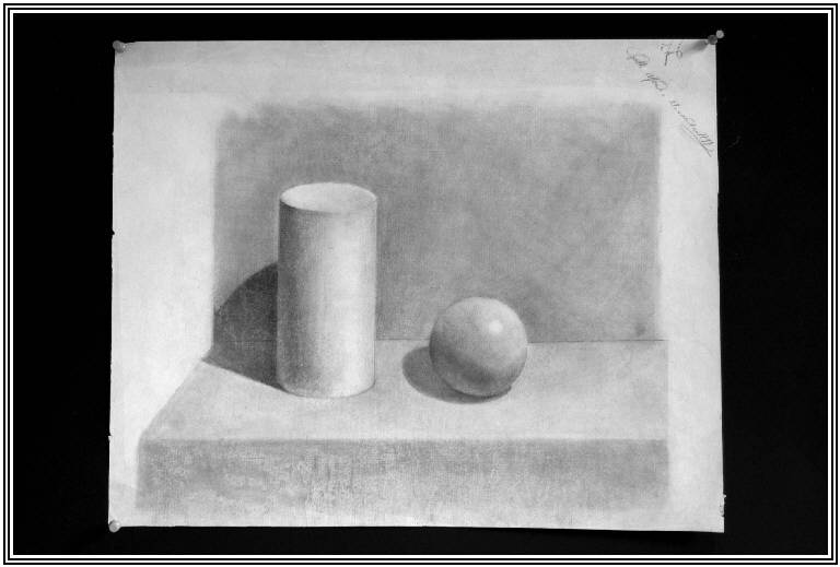 STUDIO DI ELEMENTI GEOMETRICI (disegno) di Galli Alfredo (fine sec. XIX)