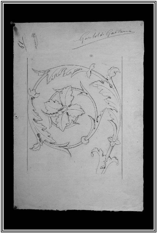 STUDIO DI ORNATO (disegno) di Gariboldi Gaetano (fine sec. XIX)