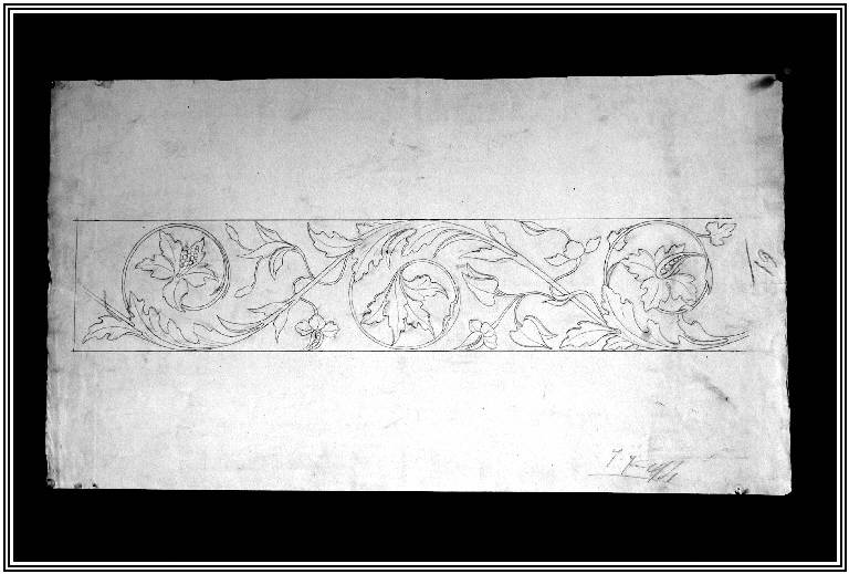 STUDIO DI ORNATO (disegno) di Gariboldi Gaetano (fine sec. XIX)