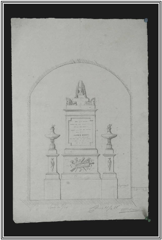 STUDIO DI ARCHITETTURA (disegno) di Molinari Giovanni (fine sec. XIX)