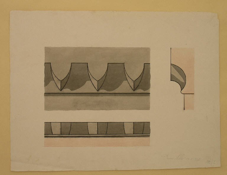 STUDIO DI PROSPETTIVA ARCHITETTONICA (disegno) di Danzi Pietro (inizio sec. XX)