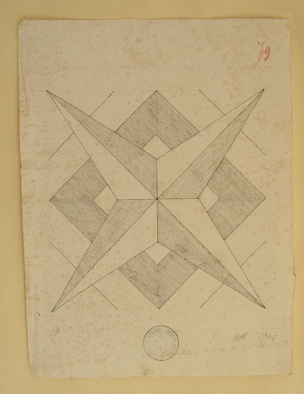 STUDIO DI ELEMENTI DECORATIVI (disegno) di Franzi Giovanni di Camillo (inizio sec. XX)