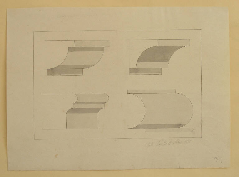 STUDI PROSPETTICI (disegno) di Galli Leopoldo (inizio sec. XX)