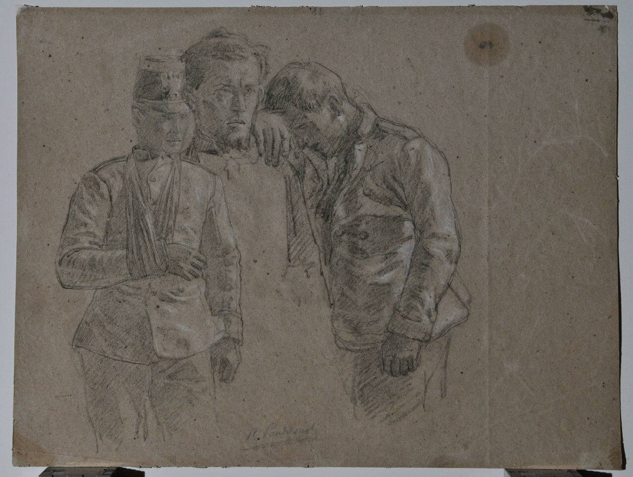 Soldati feriti (disegno) di Pontremoli Raffaele (sec. XIX)