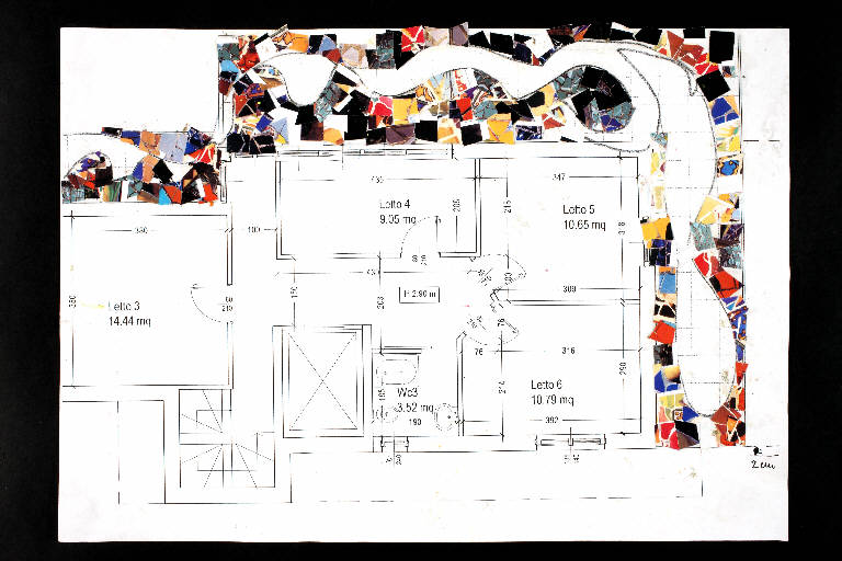 Composizione di linee libere (disegno) di Di Bartolomeo, Angela (sec. XXI)