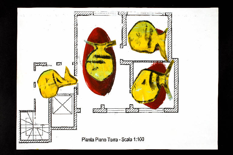 Composizione di forme organiche (disegno) di Abate, Susanna (sec. XXI)